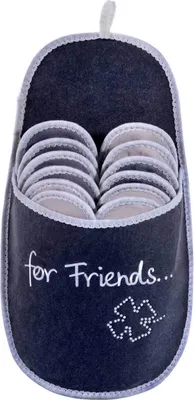 Produktbild von ONVAYA® ABS Gästepantoffel for Friends | 6er Set | Antirutsch | Hausschuhe | Gästeschuhe | Pantoffel