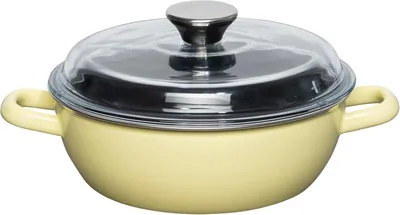 Obrázok produktu pre RIESS hlboká panvica so skleneným pokrievkou, priemer 20 cm – LEMON
