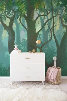 Produktbild von Coloray Fototapete 250x250 cm Latextapete Magicstick - Innerhalb Waldillustration