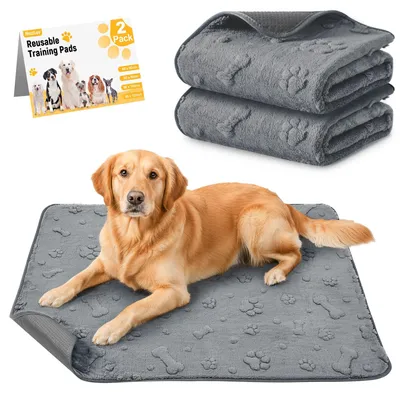 Produktbild von SolidKeus – Set aus 2 waschbaren Trainingsmatten für Welpen, 90 x 100 cm