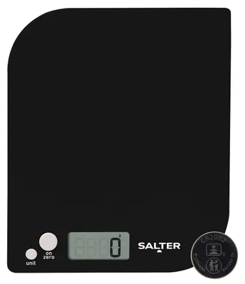 Obrázek produktu pro Elektronická váha SALTER, max. 5 kg, na pečení a vaření, černá, s funkcí nulování