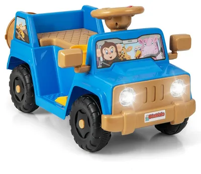 Image de Voiture électrique pour enfants 6V avec effets sonores, bleue