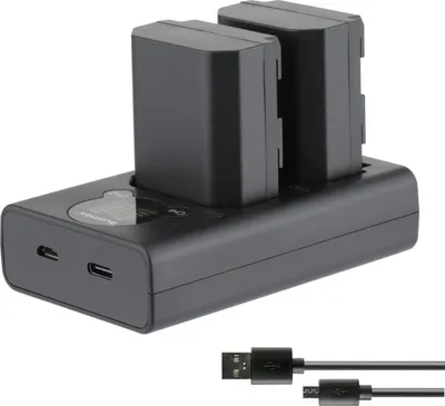 Produktbild von 2x Akku + LCD Lader für Sony NP-FZ100 Alpha 7C 9 A9 II 9S  A7 Ilce 6600 2040 mAh
