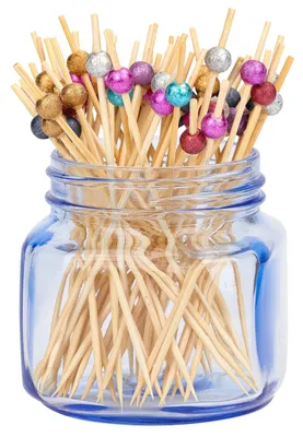 Imagen del producto de 100 piezas de palillos de madera para aperitivos y bebidas