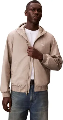 Produktbild von Calvin Klein Herren Windbreaker Jacke Nylon Harrington mit Kapuze, Beige (Vintag