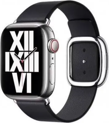 Produktbild von Apple Leather Band Modern Buckle for Apple Watch 42mm / 44mm / 45mm - Ink - Größe L