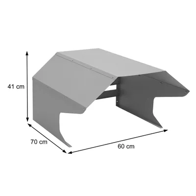 Immagine prodotto di Garage per robot tosaerba HWC-L43, tettoia per tosaerba, metallo 40x59x69cm ~ marrone