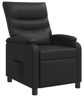 Image de vidaXL Fauteuil de relaxation noir similicuir