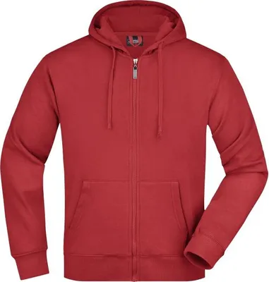 Produktbild von Kapuzen-Jacke aus formbeständiger Sweat-Qualität red, Gr. M