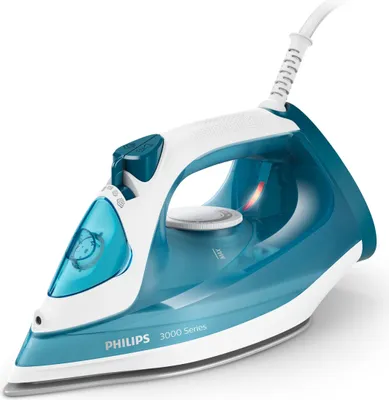 Zdjęcie produktu dla Philips | DST3011/20 | Żelazko parowe | 2100 W | Pojemność zbiornika na wodę 0,3 ml | Ciągłe uderzenie pary 30 g/min | Wydajność uderzenia pary g/min | Niebieski