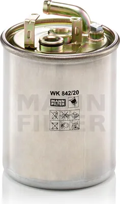 Produktbild von Kraftstofffilter MANN-FILTER WK 842/20 passend für MERCEDES-BENZ SPRINTER 3-t Kasten (903) Leitungsfilter