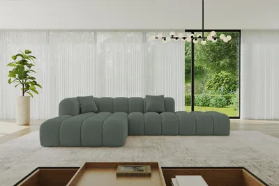 Produktbild von ALTDECOR Ecksofa in L-Form OLEA-L2 - 289x176x71 cm Dunkelgrau - Corner Sofa Bett Eckcouch Couch Wohnlandschaft Cauchsofa
