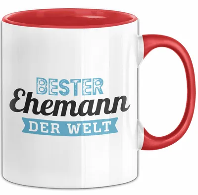 Produktbild von Bester Ehemann Der Welt Tasse Geschenk Becher Jahrestag (Rot)