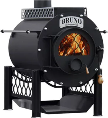Produktbild von Bruno® Werkstattofen Romantik schwarz 15 kW Stahl A