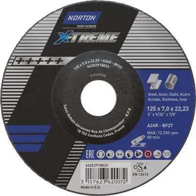 Produktbild von Saint Gobain Norton Clipper Schruppscheibe X-Treme 125x7,0 T27
