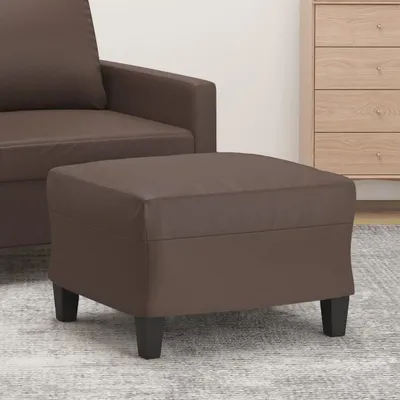 Produktbild von "2026 Promotion" Fußhocker Braun 60x50x41 cm Kunstleder - Fußhocker CC21112