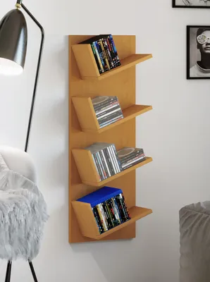 Produktbild von VCM Holzregal hängend | platzsparendes Regal | Maße: H. 90 x B. 33 x T. 16 cm | Elegantes Regal hängend | Aufbewahrungsregal | Bücherregal | Wandboard - Lansi Mini