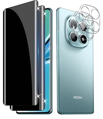 Produktbild von 2X Blickschutz für Xiaomi Redmi Note 15 Display Kamera Privacy Panzerfolie Full Screen 9H