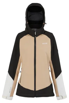 Produktbild von Regatta - "Desoto X" Softshelljacke für Damen RG12019 (46 DE) (Schwarz/Warm Taupe)