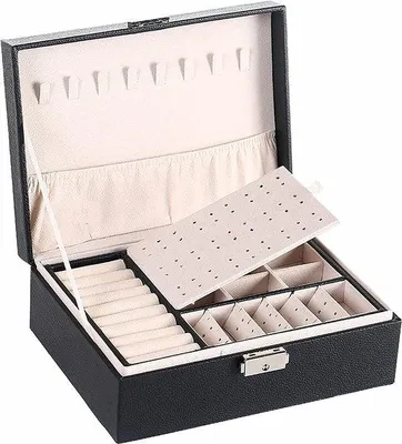 Produktbild von Famanu Schmuckständer - Schmuckbox mit Sicherheitsverschluss - Schwarz