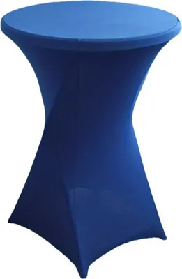 Produktbild von Cocktailtisch-Abdeckung, einfarbiges Design, hochelastisch, ölbeständig, universelle Passform, einfache Installation, runde hohe Tischdecke