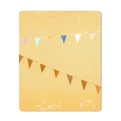 Produktbild von MuchoWow® Mauspad Mousepad Flaggen - Party - Gelb - Farbenfroh 19x23 cm - Mousepads - Maus Mat - Pad - Mausunterlage - Mauspads - Spielen