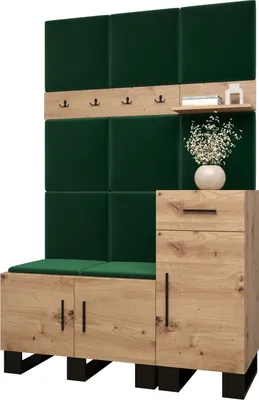 Produktbild von Garderobe ARTIN Set 5 mit gepolsterten Paneelen Industrial Design