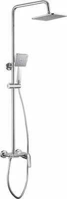 Produktbild von Casa Padrino Luxus Duschgarnitur mit Überkopfbrause und Handbrause H. 83-140 cm