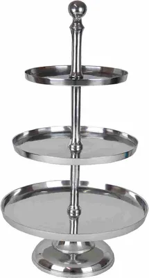 Produktbild von Casablanca Etagere Trio Alu poliert D 41 cm H 73 cm mit 3 Etagen