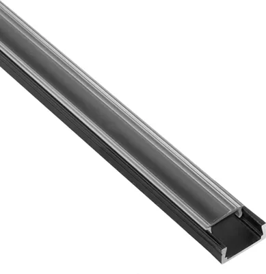 Produktbild von A15 LED Profil Schwarz 1m Abdeckung klar