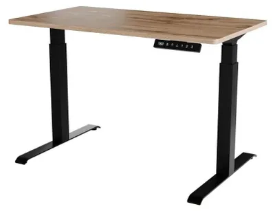 Image de Bureau à hauteur réglable électriquement MOON 121x67x72-120 noir/taupe