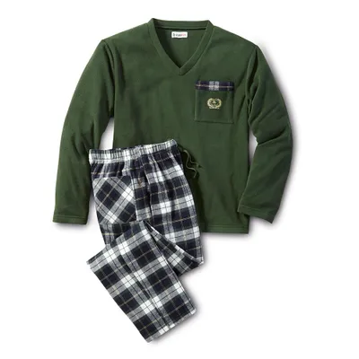 Produktbild von Rick Armand Herren Thermo Schlafanzug Fleece Flanell Langarm 2-teilig warm Gr. 3XL