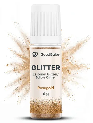 Produktbild von GoodBake Essbarer Glitzer Rosegold 6g – Tortendeko, Backdekoration, Cupcakes verzieren