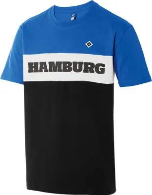 Produktbild von HSV T-SHIRT "ELIOT" Blockstreifen mit Hamburg-Schriftzug - multicolor