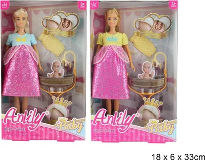 Zdjęcie produktu dla lalka w ciąży z akcesoriami dla bobasa