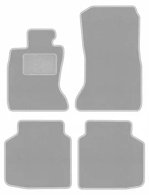 Image de Tapis de sol en moquette pour BMW 7 F02 2008-2015 (Xdrive) – jeu 4 pièces, gris, sur mesure – Wielganizator OSLO