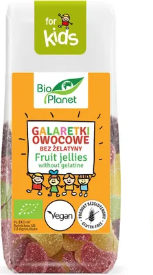 GALARETKI OWOCOWE BEZ ŻELATYNY BEZGLUTENOWE BIO 100 g - BIO PLANET FOR KIDS