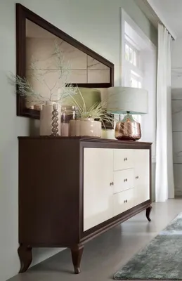 Produktbild von s Set 2tlg Sideboard mit Spiegel Komplett Wohnzimmer Holzmöbel