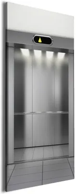 Produktbild von Wallario Premium Leinwandbild Fahrstuhl in Größe 30 x 75 cm