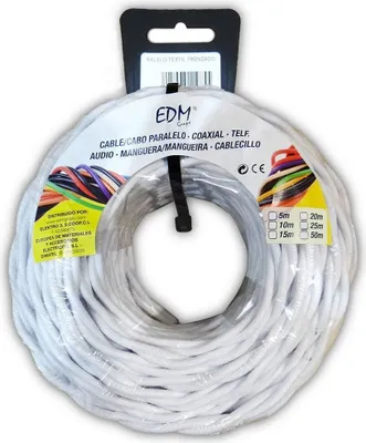 Obrázok produktu pre Kábel EDM 2 x 1,5 mm biely 25 m
