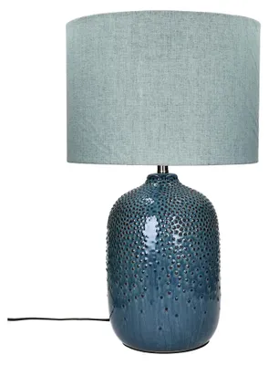 Imagen del producto de Lámpara de mesa Pomax Luz, color azul, diámetro 33 cm, altura 55,5 cm