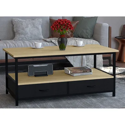 Produktbild von VCM Holz Sofatisch Couchtisch Wohnzimmertisch Beistelltisch Ablage Flonila