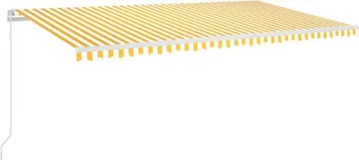 Produktbild von vidaXL Markise Manuell Einziehbar 600x350 cm Gelb und Weiß