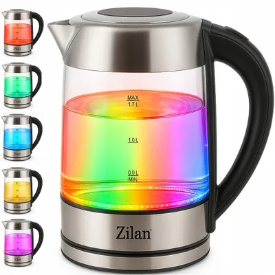Produktbild von Glas-Wasserkocher LED 1,7L 2200W Mit Temperaturregelung Und Filter Zilan