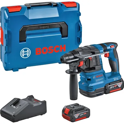 Image de Bosch GBH 18V-22 Professional Marteau perforateur sans fil 18 V 1,9 J SDS Plus Brushless ( 0611924002 ) + 2x batterie 4,0 Ah + chargeur + L-Boxx
