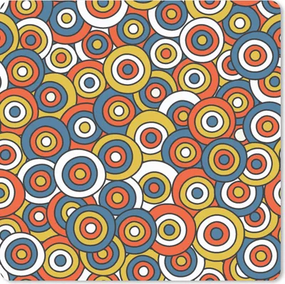 Produktbild von MuchoWow® Mauspad Mousepad Muster - Retro - Kreis 20x20 cm - Mousepads - Maus Mat - Pad - Mausunterlage - Desk Mat - Bureauartikeln