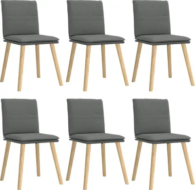 Produktbild von vidaXL Esszimmerstühle 6 Stk. Dunkelgrau Stoff