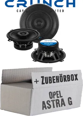 Produktbild von Lautsprecher Boxen Crunch GTS52 - 13cm 2-Wege Koax GTS 52 Auto Einbauzubehör - Einbauset passend für Opel Astra G - justSOUND