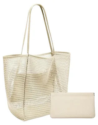Produktbild von Strandtas faltbar, große Mesh-Tasche, leicht, 1 Stück, für den Strand