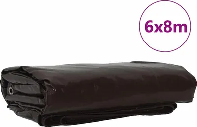 Obrázok produktu pre vidaXL Plachta 650 g/m² hnedá 6 x 8 m plátno s PVC povrchovou úpravou